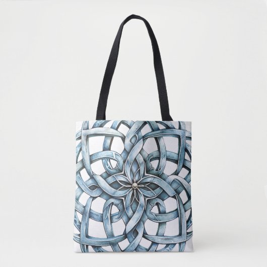 Ingewikkelde Mandala Print Design Canvas tas (Voorkant)