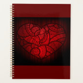 Ingewikkelde rode mandala hart romantische boho pa planner (Voorkant)