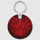 Ingewikkelde rode mandala hart romantische boho pa sleutelhanger (Voorkant)