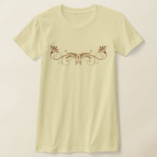 Ingewikkelde Sierlijke Bloemige Scheiding Spiraal T-shirt