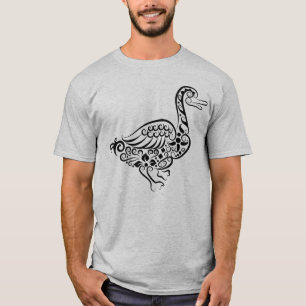 Ingewikkelde Sierlijke Mandala Eend Ontwerp T-shirt