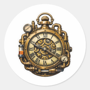 Ingewikkelde Steampunk Zakhorloge Sticker