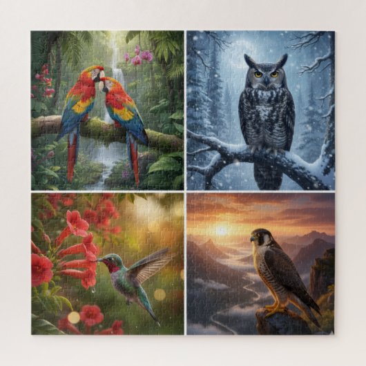 Ingewikkelde Vogel Legpuzzel Afbeelding (Verticaal)