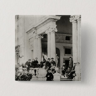 Ingezetenen van Villa Medici in Rome Vierkante Button 5,1 Cm