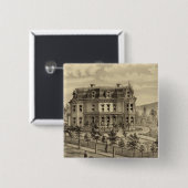 Ingezetenschap van AM Brown Vierkante Button 5,1 Cm (Voorkant /achterkant)