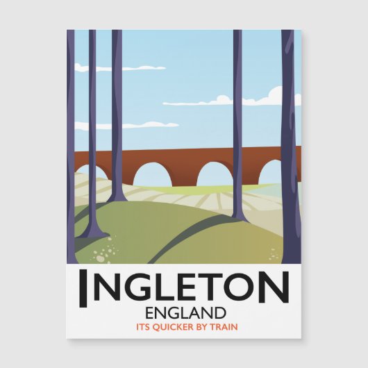 Ingleton Engeland trein reizen poser (Voorkant)