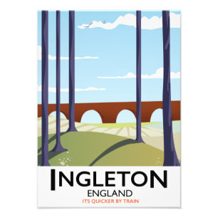 Ingleton Engeland trein reizen poser Foto Afdruk