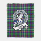 Inglis Clan Badge Tartan Pset Fleece Deken (Voorkant)