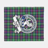 Inglis Clan Badge Tartan Pset Fleece Deken (Voorkant (Horizontaal))