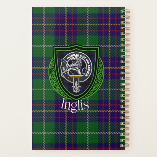 Inglis Scottish Clan Tartan & Crest Planner (Achterkant)