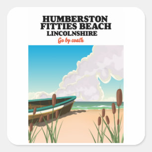 Ingoldmells South Beach lincolnshire Vierkante Pla Sticker