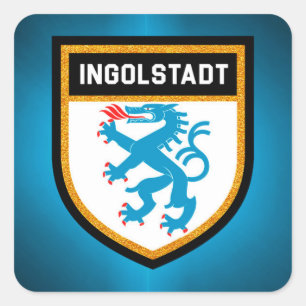 Ingolstadt Flag Vierkante Sticker