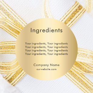 Ingrédient de produit listant or étiquette d'entre