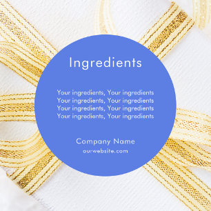 Ingrédient du produit listant le étiquette bleu ro