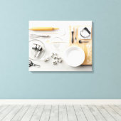 Ingrediënten en tools 1 canvas afdruk (Insitu (Houten vloer))