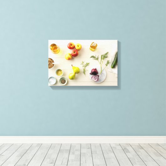 Ingrediënten en tools 5 canvas afdruk (Insitu (Houten vloer))