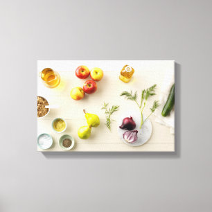 Ingrediënten en tools 5 canvas afdruk