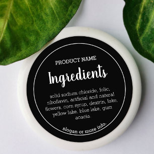 Ingrediënten Productlabel Moderne, eenvoudige St Ronde Sticker