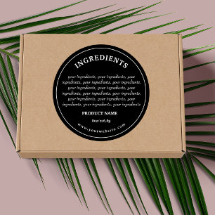Ingrediënten Productlabel Ronde Sticker
