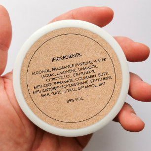 Ingrediënten Productlabel Stickers