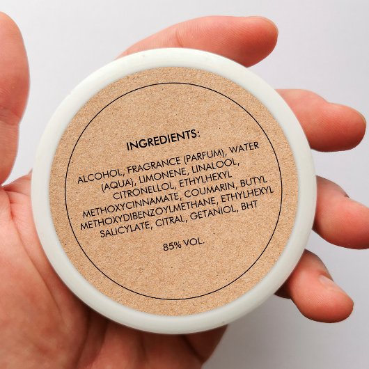 Ingrediënten Productlabel Stickers