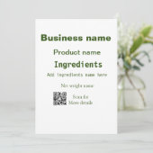 Ingrediënten voeg productnaam gewicht scan Q R det Feestdagenkaart (Staand voorkant)