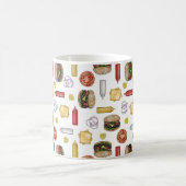 Ingrédients Cheeseburger - Mug de café blanc (Centre)