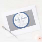 Ingrédients de beauté maison étiquette bleu gris a (Enveloppe)