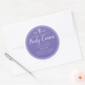 Ingrédients de crème corporelle maison étiquette b (Enveloppe)