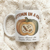 Ingrédients de Latte d'Automne dans une Tasse