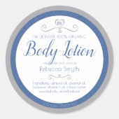 Ingrédients de lotion corporelle maison étiquette  (Devant)