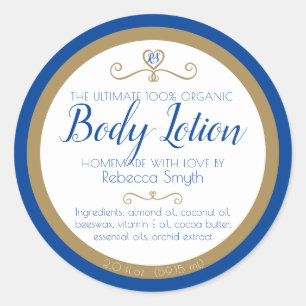 Ingrédients de lotion corporelle maison étiquette