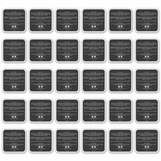 Ingrédients de produits de beauté Autocollant 2 po (Devant)