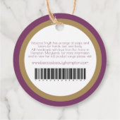 Ingrédients de savon à la main étiquette de produi (Dos)