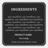 Ingrédients Étiquette de produit (Devant)