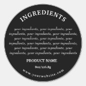 Ingrédients Étiquette de produit (Devant)