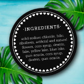 Ingrédients Motifs de coeur Stickers Étiquette de 