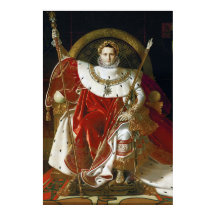 Ingres – Napoleon I op zijn imperiale troon Poster