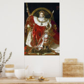 Ingres – Napoléon I sur son trône impérial Affiche (Cuisine)