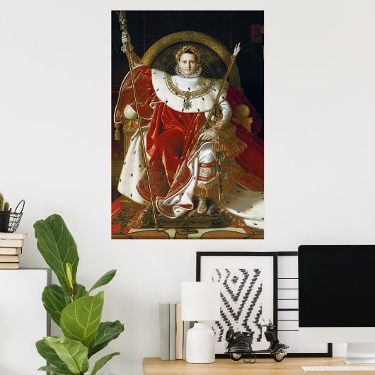 Ingres – Napoléon I sur son trône impérial Affiche (Bureau à domicile)