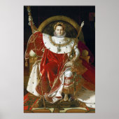 Ingres – Napoléon I sur son trône impérial Affiche (Devant)