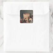 Ingres' Studio in Rome Vierkante Sticker (Tas)