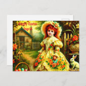 INGRID ~ HAPPY EASTER BUNNY GREETING ~ FEESTDAGENKAART (Voorkant / Achterkant)