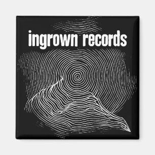 Ingrown Records Houtsnede kleine magneet