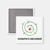 Ingrown Records Ladybug Magnet Carré (Recto/Verso)