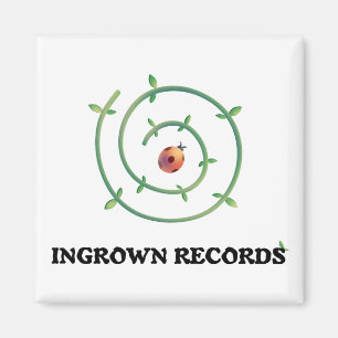 Ingrown Records Ladybug Magnet Carré