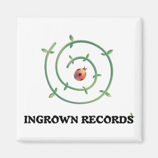 Ingrown Records Ladybug Magnet Carré