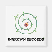 Ingrown Records Ladybug Magnet Square (Devant)