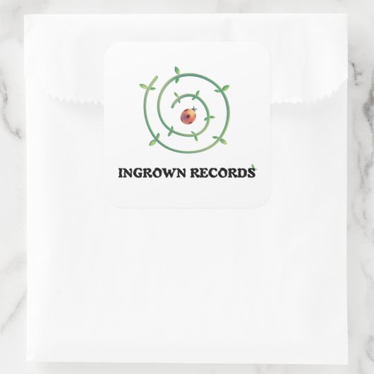 Ingrown Records Ladybug Sticker White (Sac)