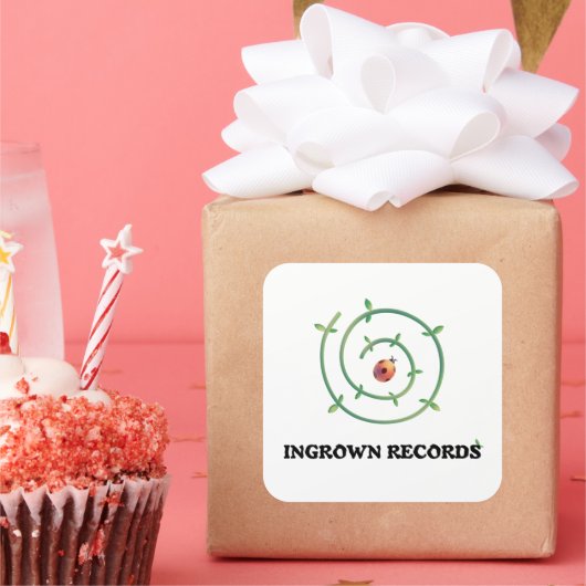 Ingrown Records Ladybug Sticker White (Feest)